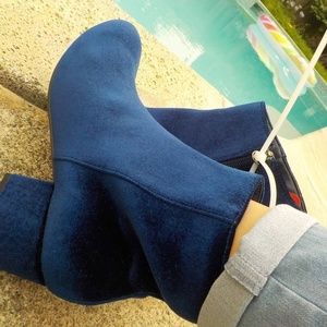 Fuzzy Blue Boots